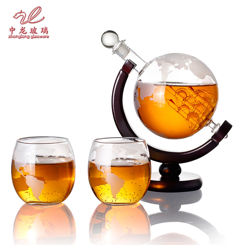 Whisky jarra decoración creativa artesanía botella de vino contenedor borosilicato globo botella de burbuja