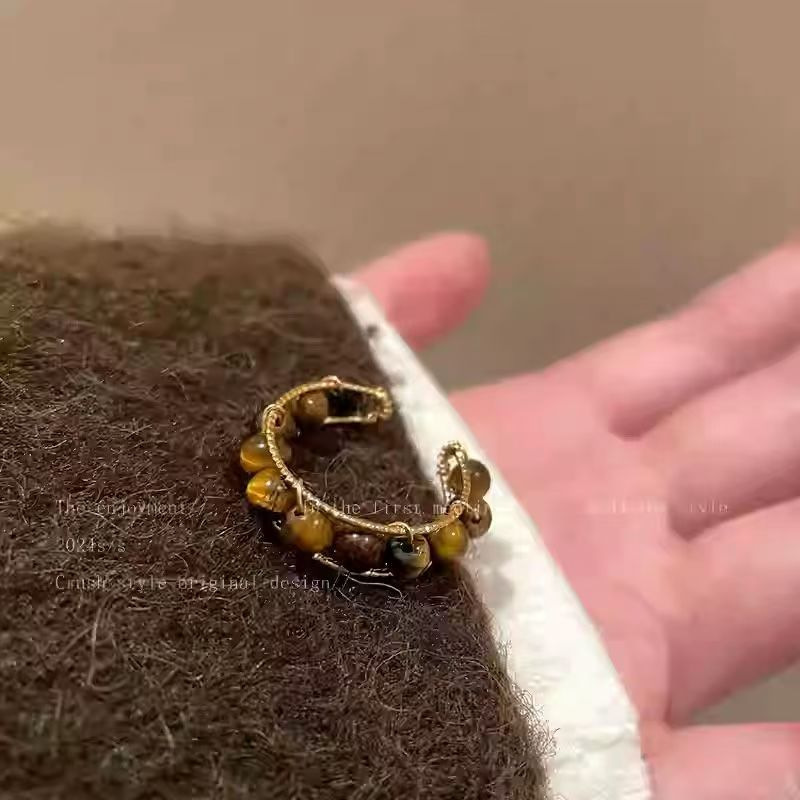 Medela Tiger Eye Braided Ring