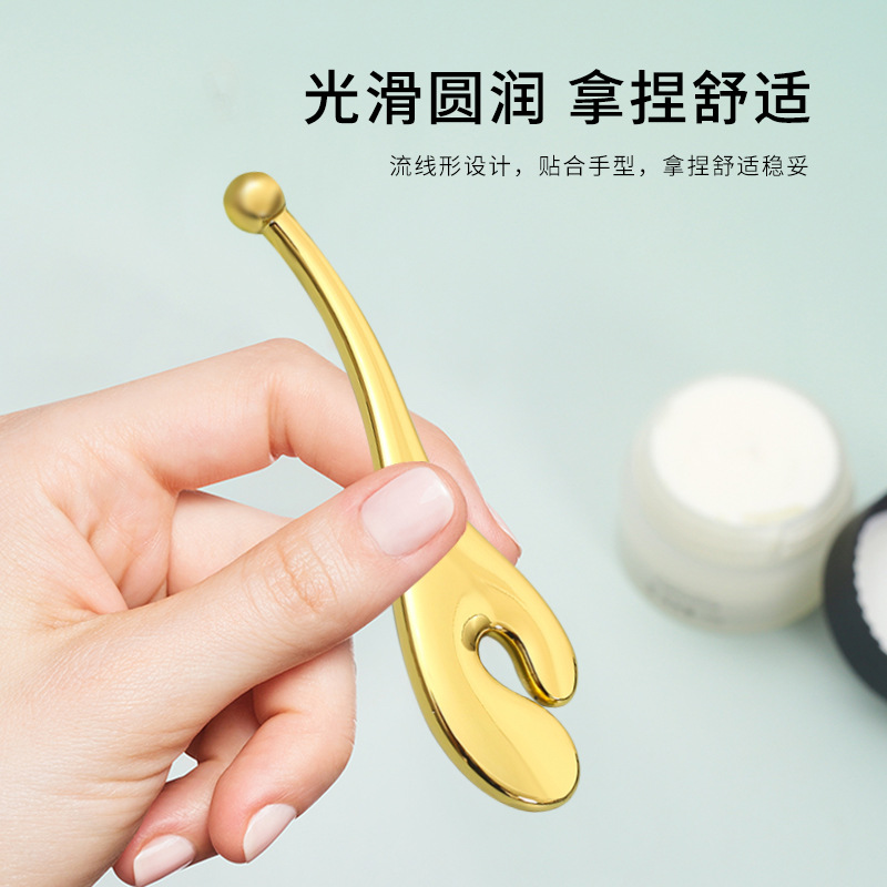 Factory Direct Sales Beauty Tools Facial Round Hole Eye Cream Scraping Scoop Facial Cream Spoon Laser Beauty Spoon Facial Cream