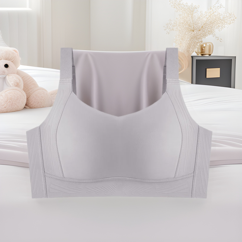 No Steel Ring Adjustable Underwear Large Chest Showing Small Anti-sagging Paramilia Gossy Non-marking Full Cup plus size Thin Bra