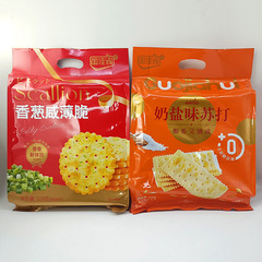 Guojiahui chive salty crispy milk salty soda biscuits bagged Internet celebrity afternoon tea snack casual snack biscuits
