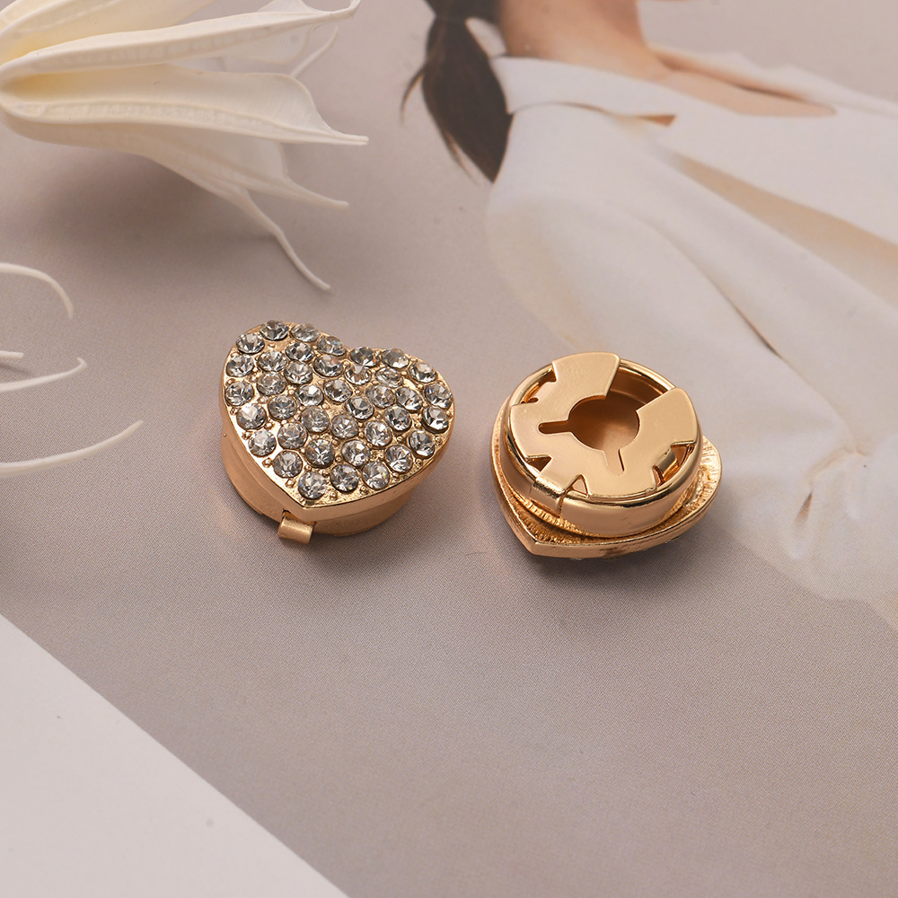 Inlay Design Elegant, Korean Style Style 1 Piece Elegant Korean Style Heart Shape Alloy Inlaid Pearls Artificial Pearls Women's Cufflinks