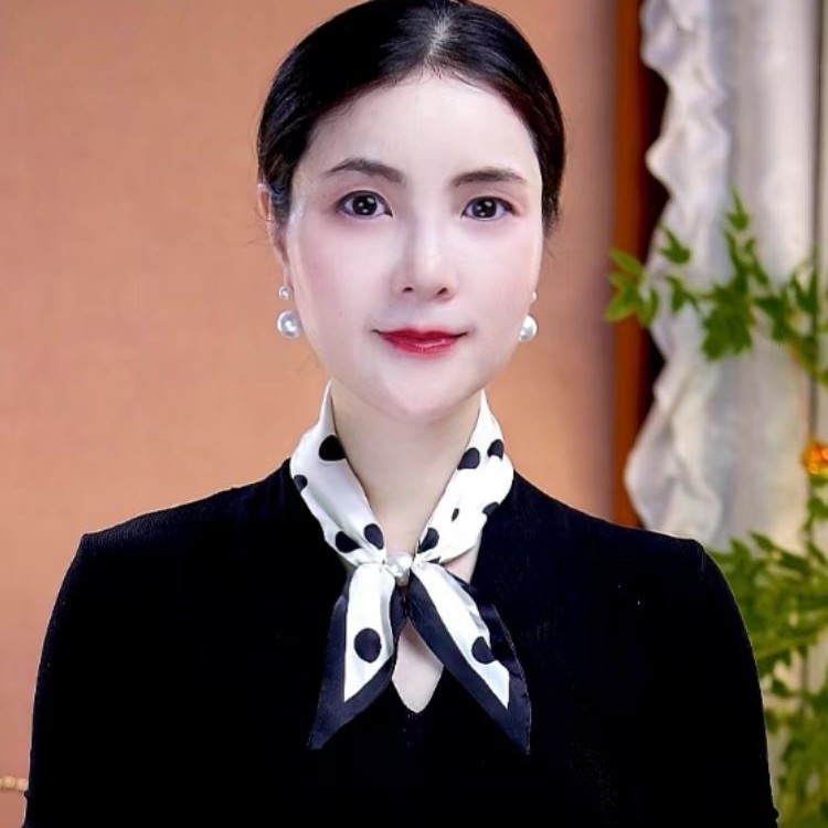 【冰丝缎珠珠蝴蝶结小丝巾】时尚百搭吸扣丝巾|undefined
