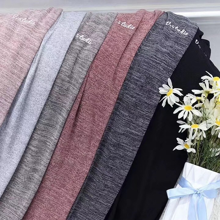 秋冬涤纶彩棉羊绒针织弹力面料 T恤打底衫连衣裙休闲服女装布现货