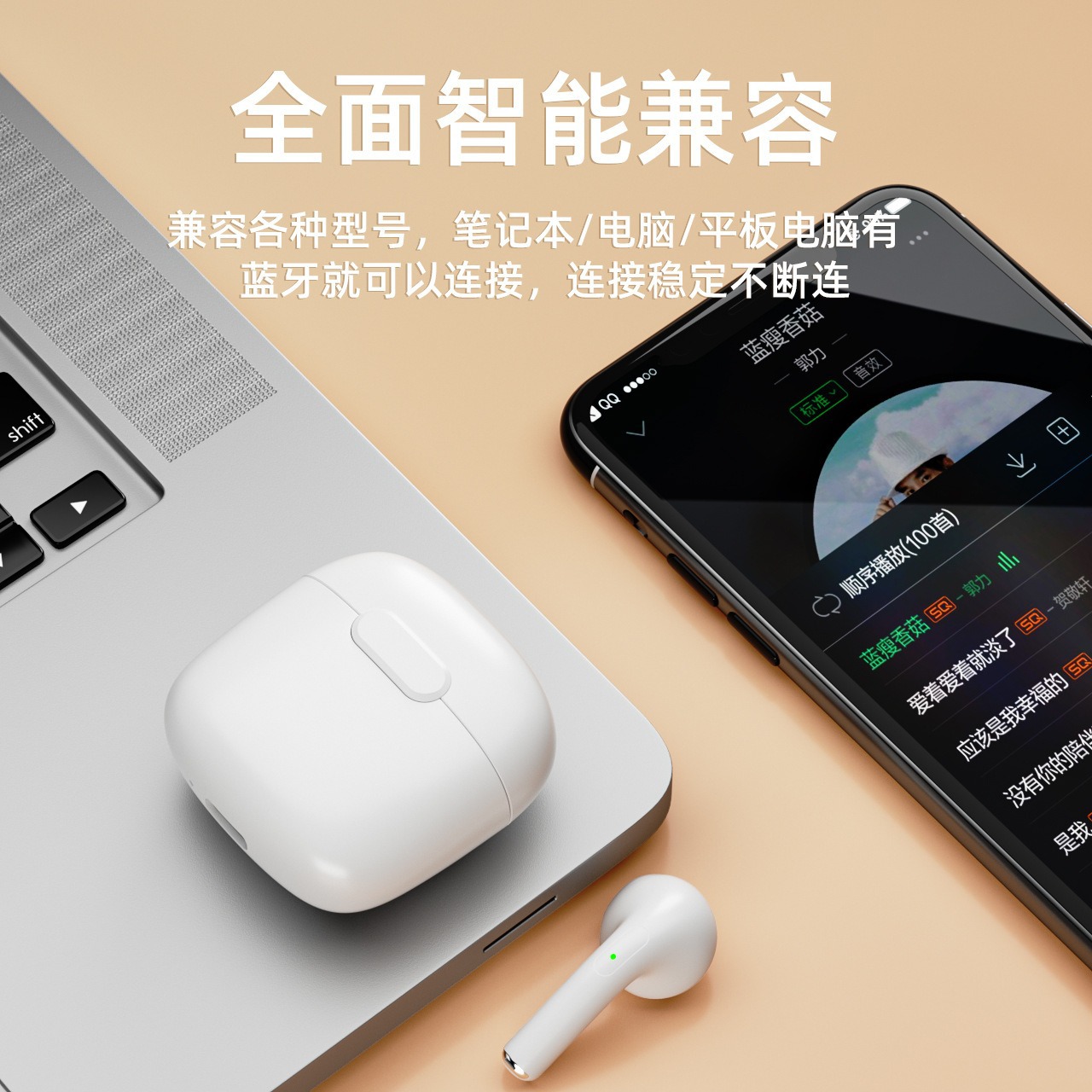 Auriculares transfronterizos A2Pro Bluetooth 5.3 Mini en el oído TWS inalámbrico transparente macarons color batería de larga duración pro10