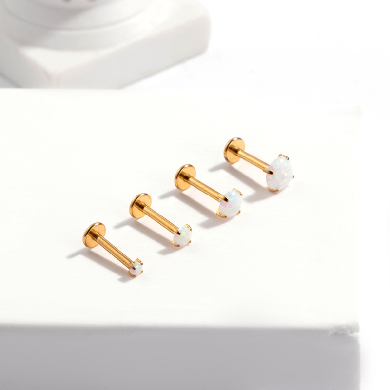 3g Weight 316L Stainless Steel Ear Needle Material Gem Inlay Material Ear Studs Classification 1 Piece Quantity 1 Piece Pure Titanium Copper Gem Ear Cartilage Rings & Studs Round Waterproof Non Tarnish Surgical Steel Women'S