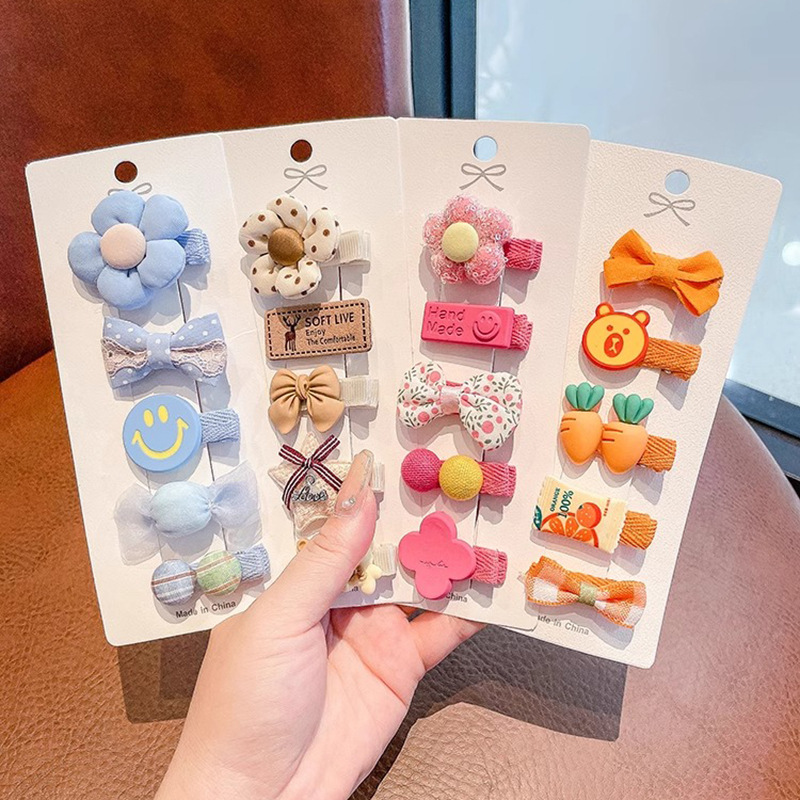 Niñas Bebé horquilla de tela completa bebé no duele el sudor clip de pelo lindo súper lindo clip de pelo fetal headwear de las niñas