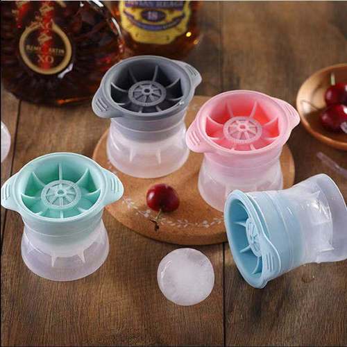 Beige large ice ball ice maker mold whiskey frozen round ice cube spherical ice tray ice mold artifact home storage
