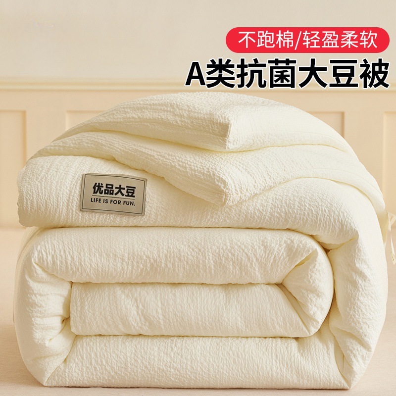 Class a Soy Fiber Quilt Core Double Thickeneded Winter Quilt Student Dormitory Spring & Fall Quilt Summer Cool Quilt Universal for All Seasons