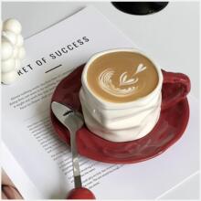 咖啡杯套装高端设计水杯轻奢高级感高颜值杯碟马克杯子下午茶欧式