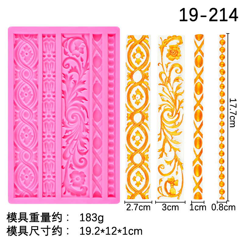 Molde de silicona de encaje de pastel Molde de horneado de cocina de bricolaje