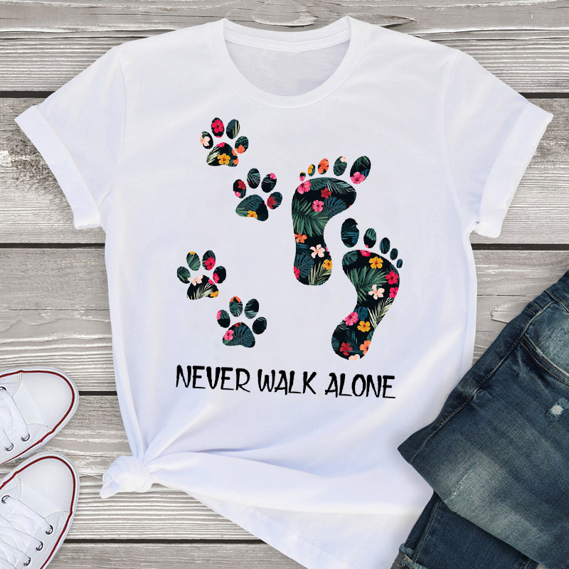 Women's T-shirt Short Sleeve T-shirts Printing Fashion Animal Letter display picture 2