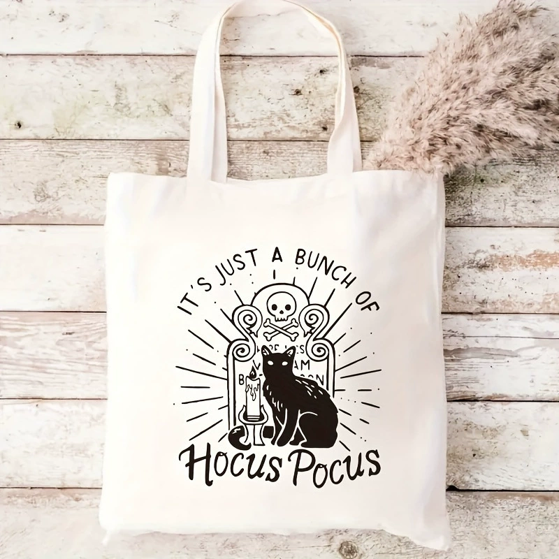 HOCUS POCUS печатная сумка-тоут на плечо, женская, многоразовая сумка для покупок, для путешествий и повседневной носки
