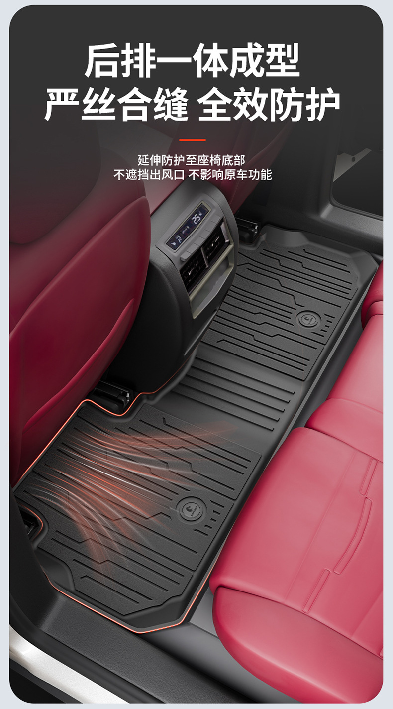 Suitable for Cadillac Ct5 Xt5, All-Weather Tpe Car Floor Mats, Car Accessories, Trunk Mat
