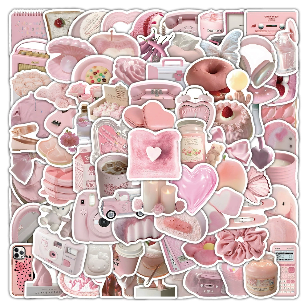 Sticker Pack, multi-design aesthetic stickers, 8×8 cm high-quality sheets, assorted counts 60–103 pcs