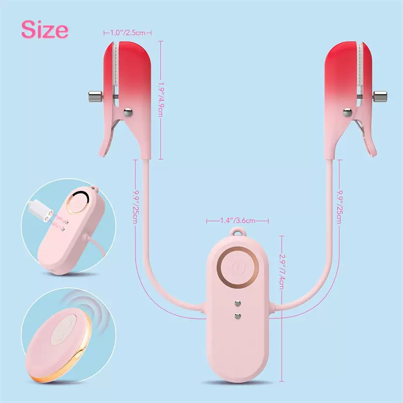 乳头高潮神器电动遥控女情性趣用品乳头自慰器情趣sm震动情趣乳夹