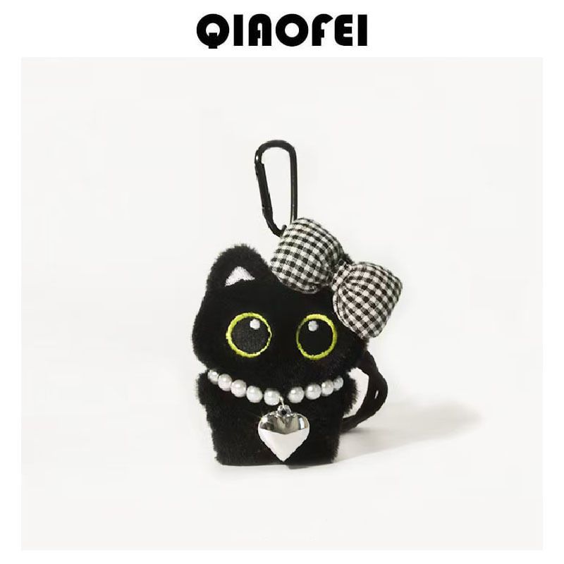 かわいい黒猫人形パーソナライズされた猫バッグペンダントぬいぐるみペンダントカップルギフトイン学生ギフト|undefined