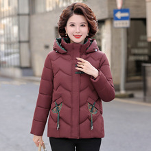 中老年短款时尚刺绣棉衣中国风羽绒棉服棉袄妈妈装加厚冬装外套