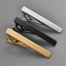 跨境新款不锈钢领带夹钛钢镜面抛光衬衫夹子男士简约可激光领带夹