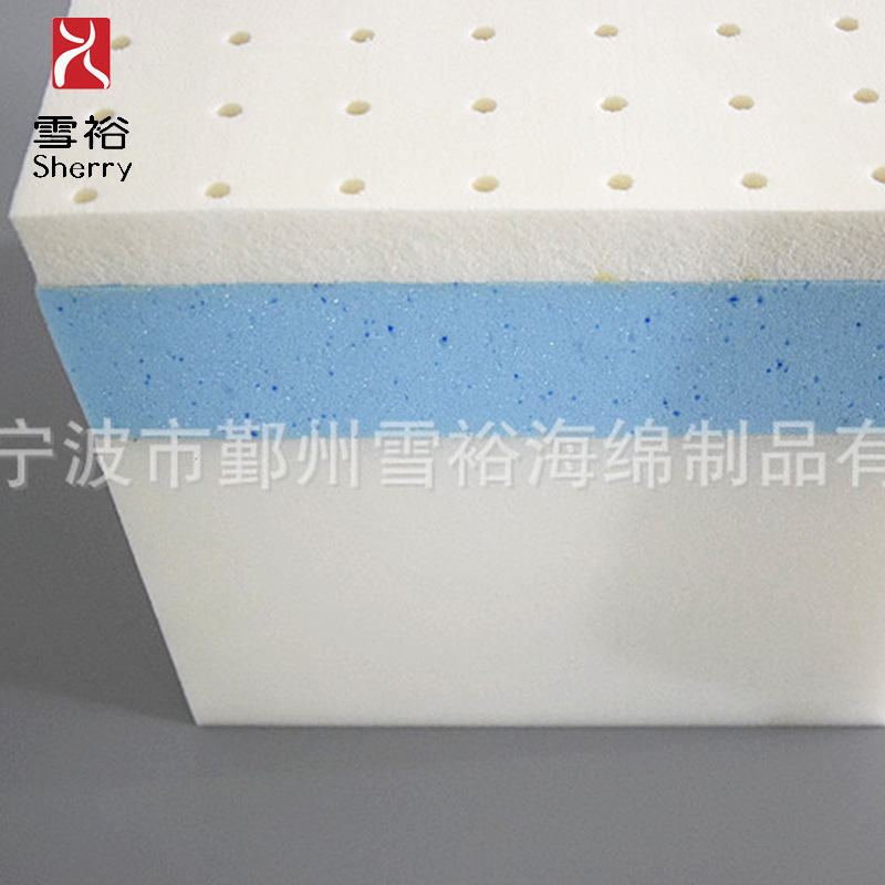厂家供应凝胶记忆慢回弹+高回弹+乳胶棉粘合海绵床垫 坐垫 榻榻米