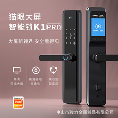 卸売りクロスボーダー指紋ロック入戸門k1pro落書き猫眼暗号鍵木門家庭用防犯扉スマートロック