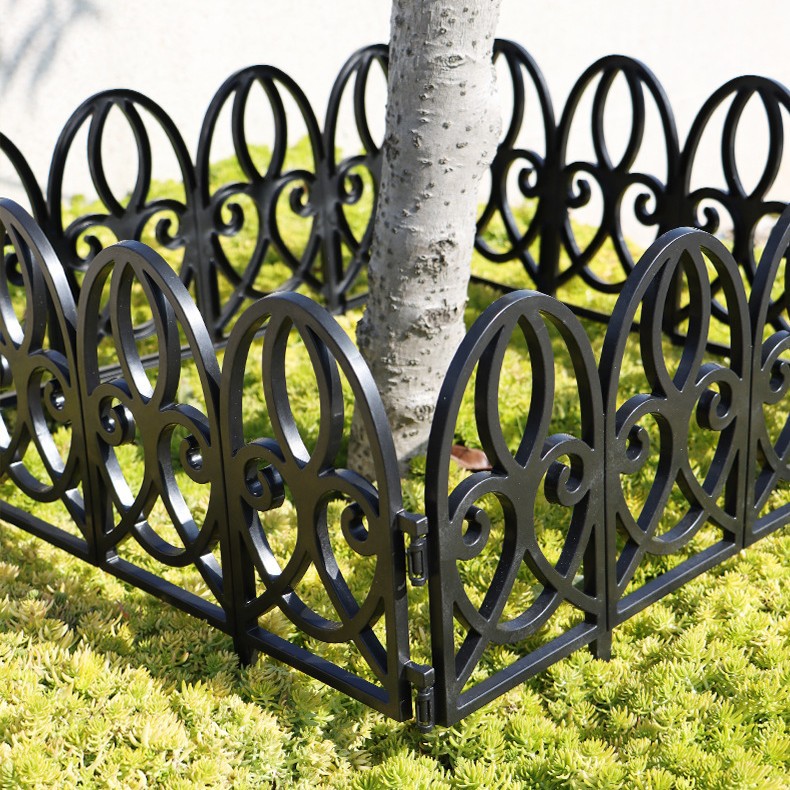 Suministro directo de fábrica valla negro valla al aire libre planta verde patio valla césped jardín jardinería valla al por mayor