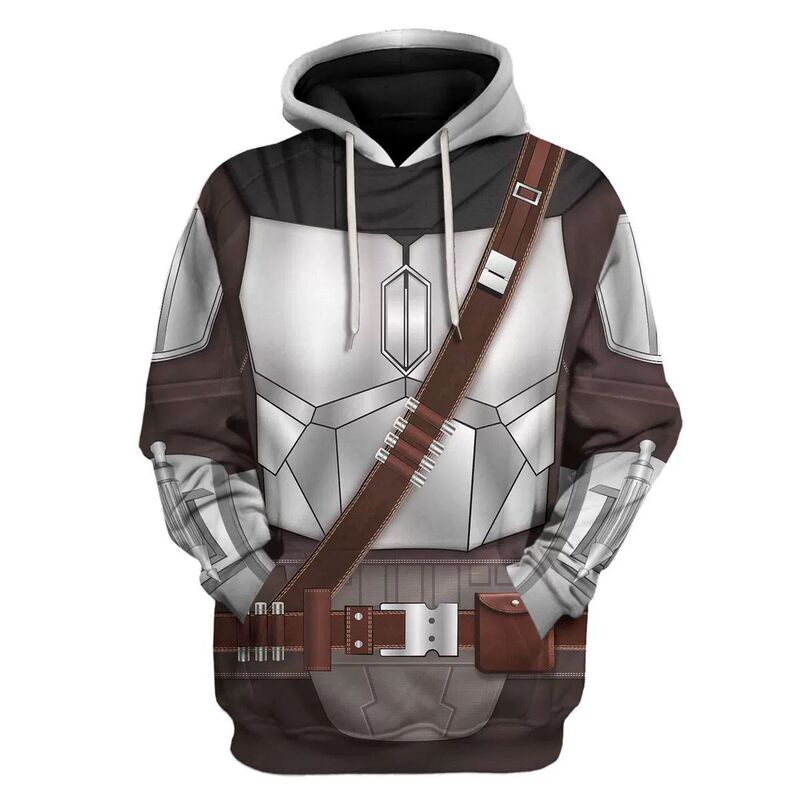 Cross-border new Star Wars 3D digital printing Mandalorian bounty hunter sports trendy clothing sweater