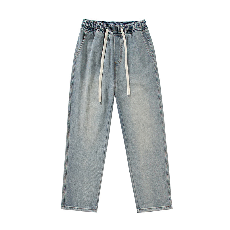 Men's Clothing Blue retro jeans men's summer thin pants trendy brand boys_voghion.com