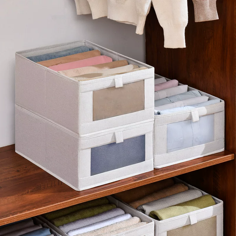 Storage box for home use, foldable cloth, storage system, cotton and linen