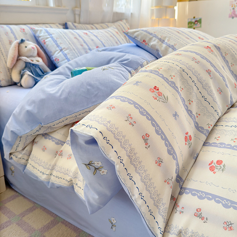 Funda de edredón de algodón de una sola pieza 2024 nueva sábana de algodón cubierta de edredón individual 150x200x230 sábana