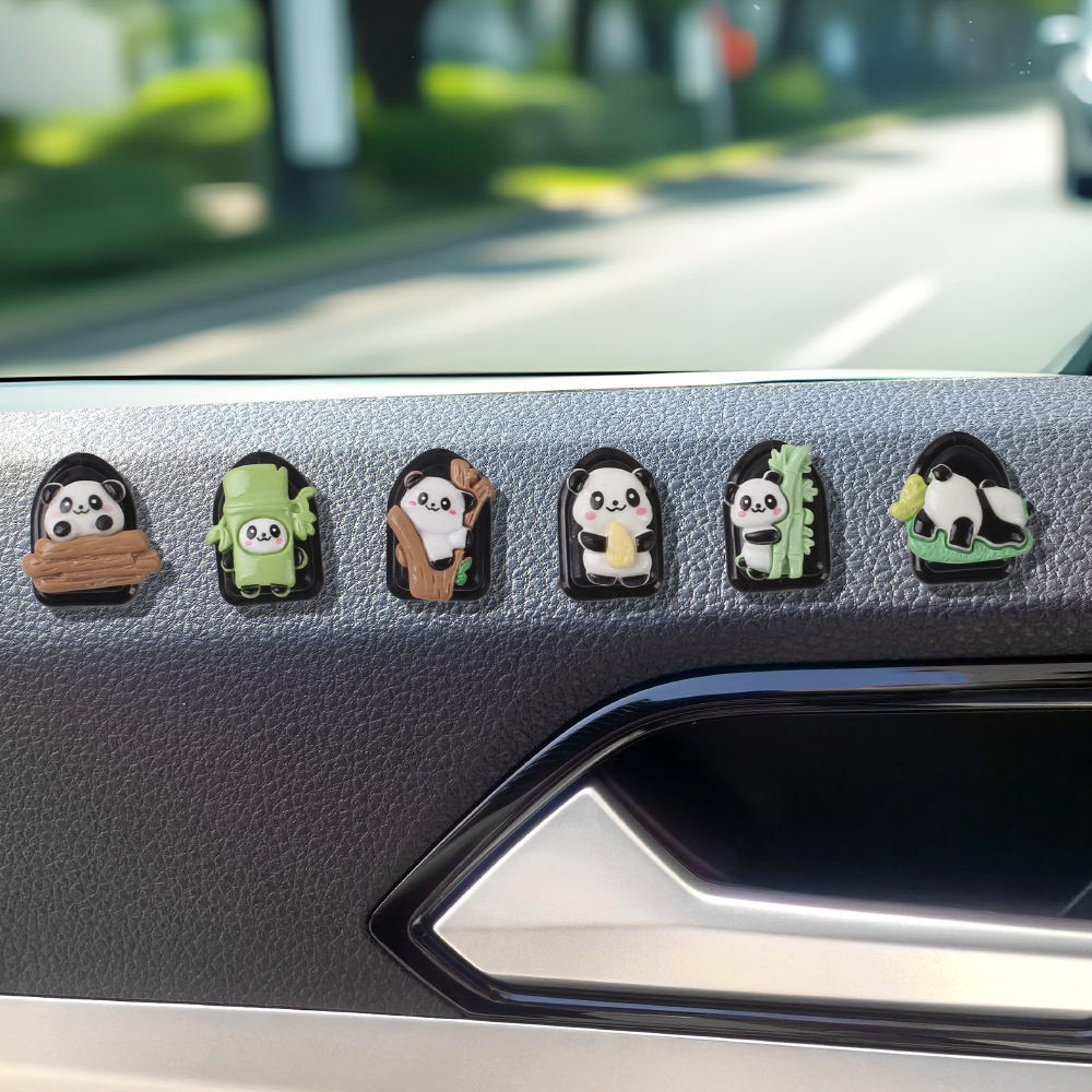 Gancho de coche delantero lindo panda multifunción coche pequeño gancho en coche copiloto gancho adhesivo gancho gancho rojo de red