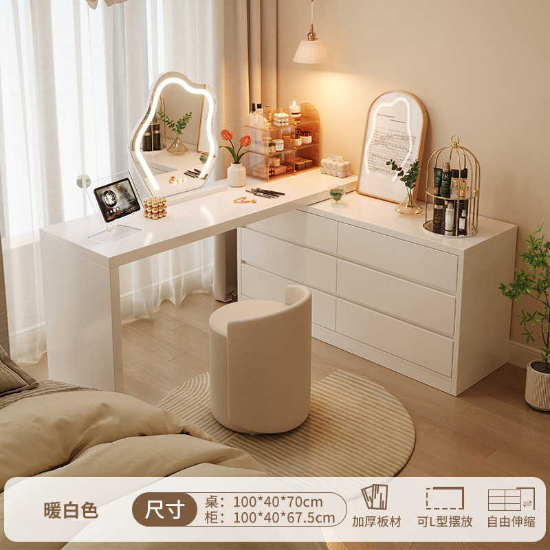 Escritorio de esquina dormitorio simple moderno 2024 nuevo armario de maquillaje escritorio de esquina dormitorio escritorio de computadora
