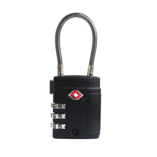 Tsa Steel Wire Rope Customs Lock Cross-Border Color Matching Padlock Trolley Case Steel Wire Padlock 08St