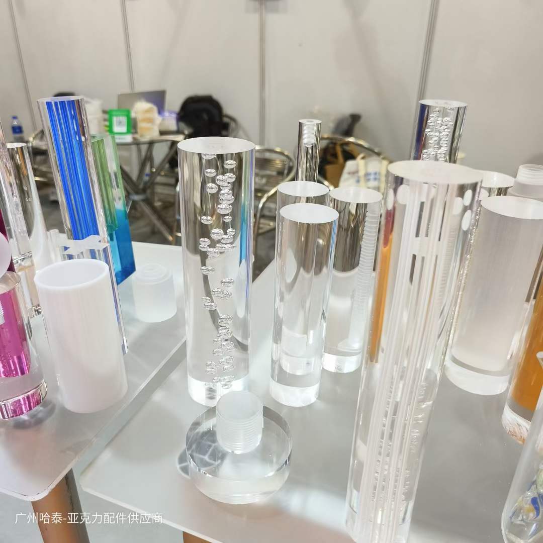 工厂销售高透明亚克力有机玻璃挤出棒气泡扭纹可切割火抛加工工艺
