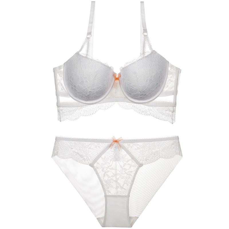 Batch Wholesale Lace Bra for Women, Small Bust Enhancing Bra with Hollowed Lace, Thin Top and Thick Bottom, Push-up Bra Set