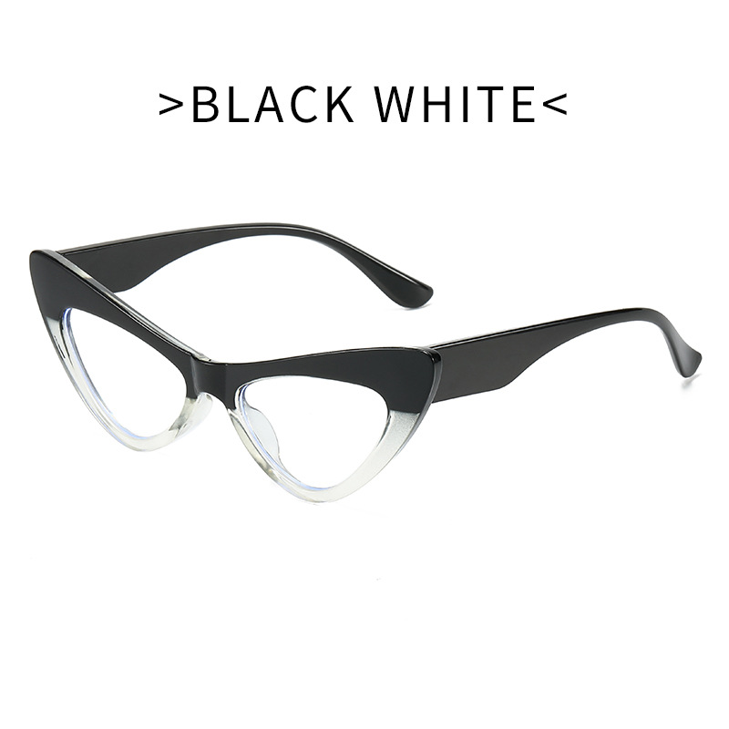 2022 nuevo ojo de gato gafas lisas de moda europea y americana Anti-azul gafas de luz personalizada gafas de diseño original 066