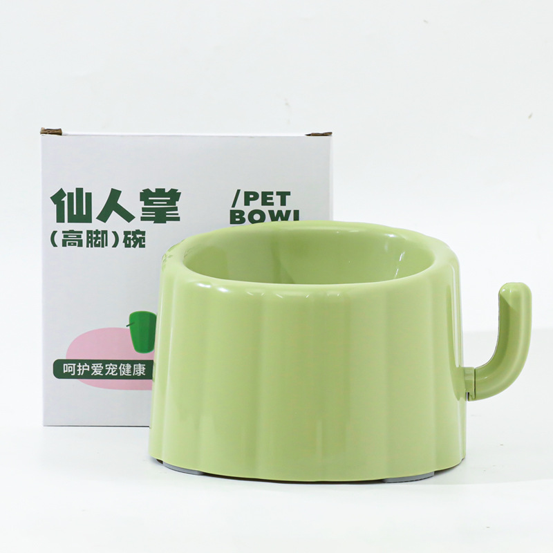 Cactus Z para mascotas cuello protector para gatos cuenca para gatos y perros anti-voltear cuenco inclinado cuenco alto para mascotas