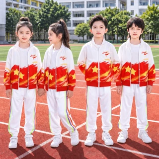 爱国红歌大合唱团演出服初高中小学生运动会开幕式啦啦操团体班服