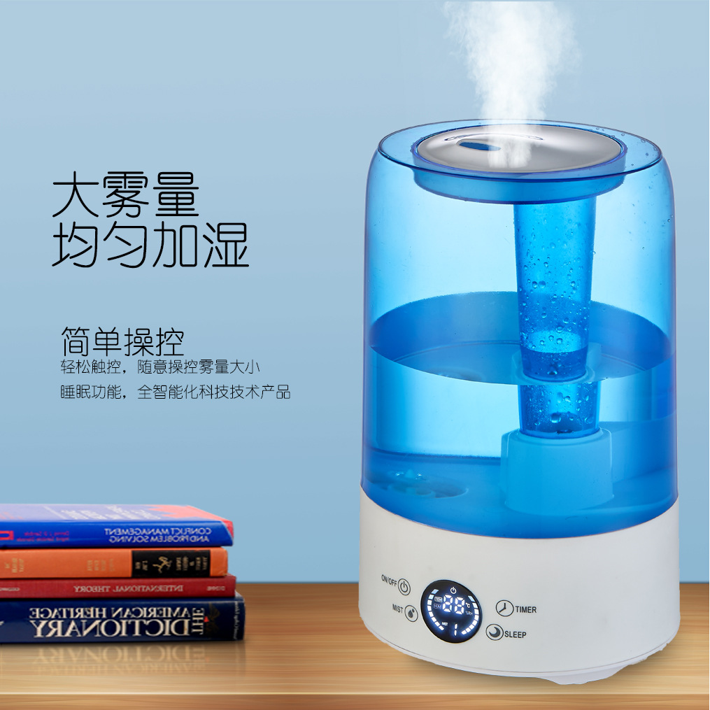 Cross-Border Exclusive Humidifier New Household Humidifier 3L Large Capacity Water-Added Bedroom Ultrasonic
