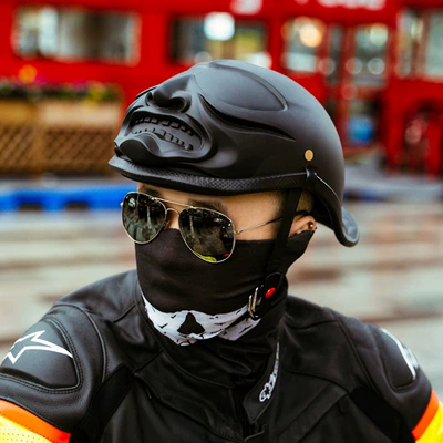 Battery Bike Safety Helmet, Dropshipping | Motosiklet kaskı (dəbilqə) - dumb-black-m
