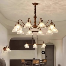 中古风客厅吊灯美式复古侘寂新中式餐厅高档大气法式新款创意灯具