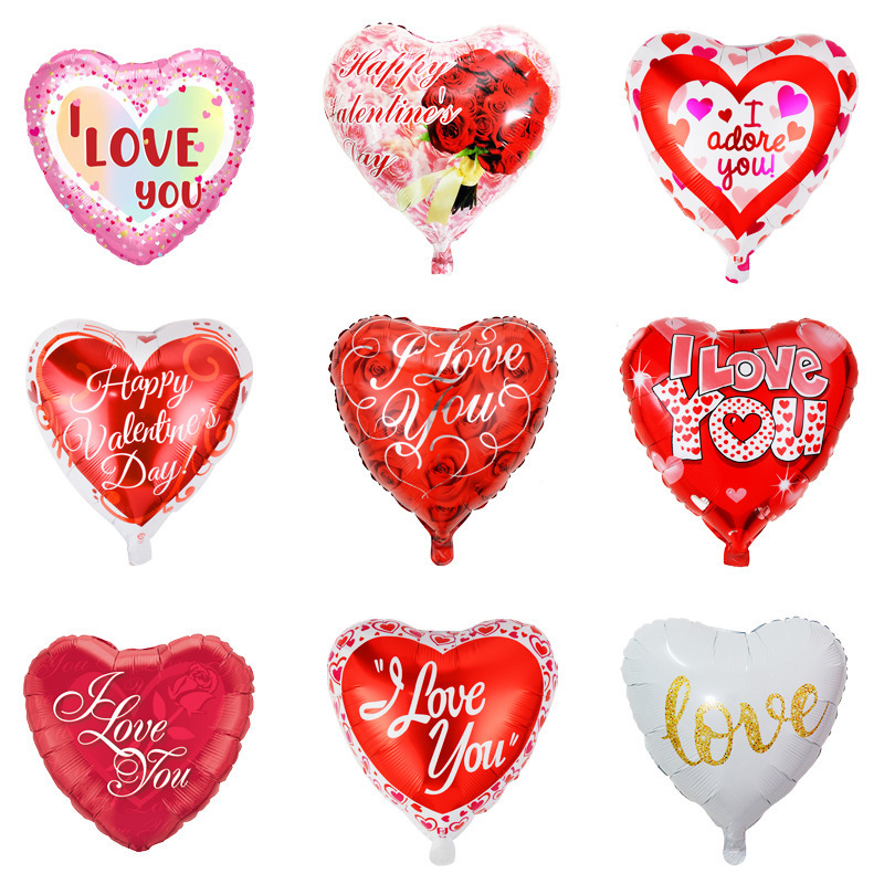 Globo de película de aluminio de amor occidental de 18 pulgadas LOVE Tanabata Día de San Valentín Boda Boda Confesión romántica Diseño de globo image 4