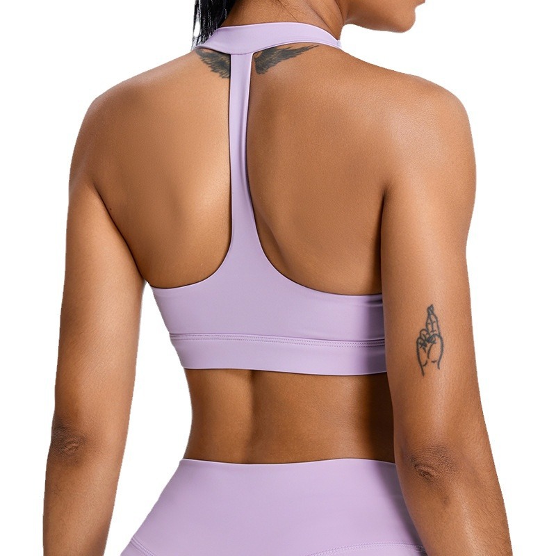 Nuevo chaleco de yoga transfronterizo, ropa interior deportiva trasera de belleza para mujer, ropa de fitness al aire libre para correr de alta intensidad a prueba de golpes