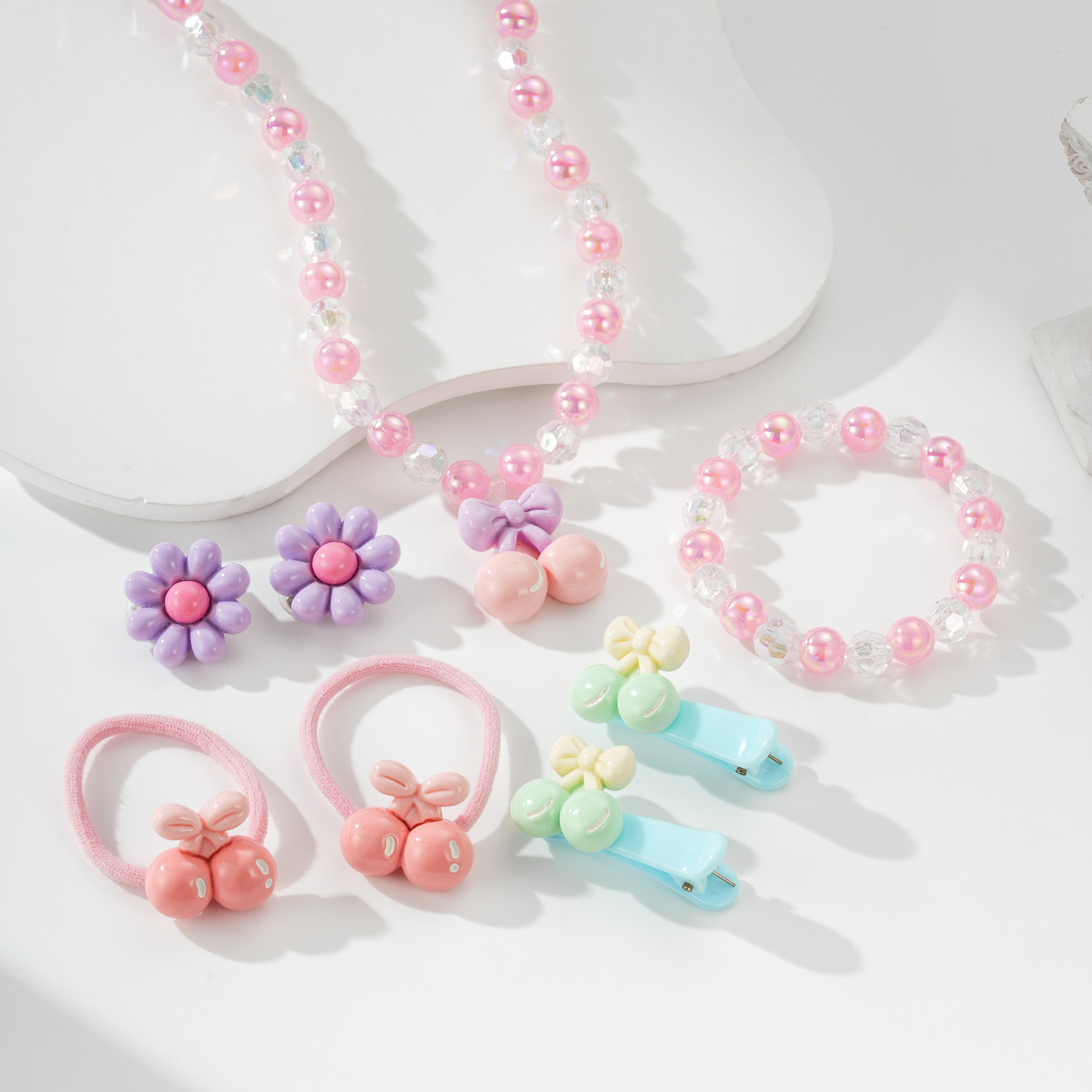 Amazon nuevo colgante de resina de cereza para niños lindos cuentas pulseras acrílicas joyas para niñas image 1