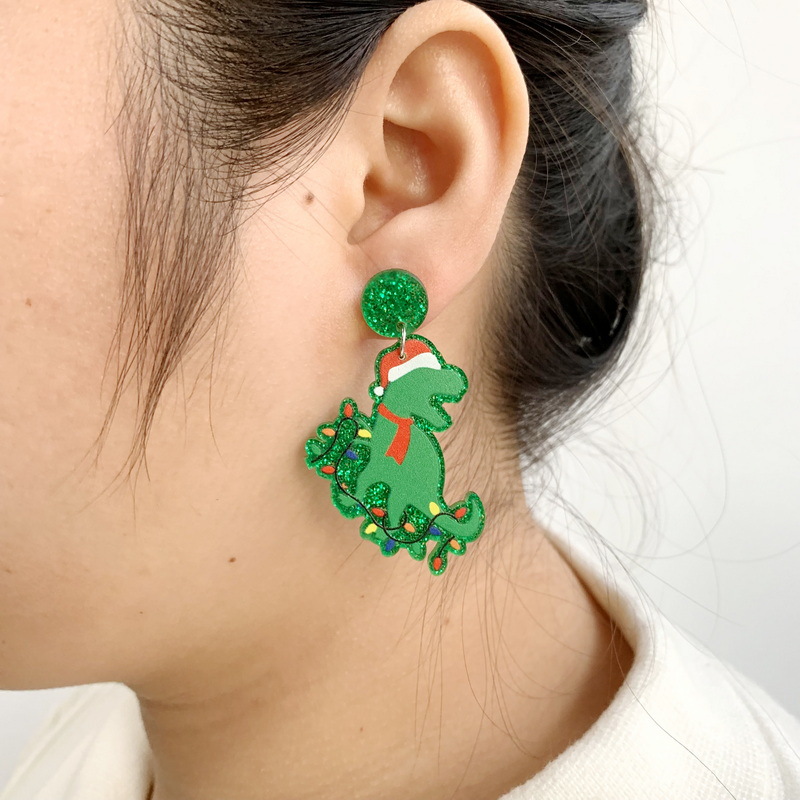 Dinosaur Pattern Cartoon Style Dinosaur Arylic Women's Drop Earrings 1 Pair