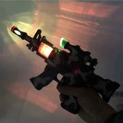 Simulated music gun, children's electric medium-sized submachine gun, new sound-emitting light sniper gun, street stall toys wholesale