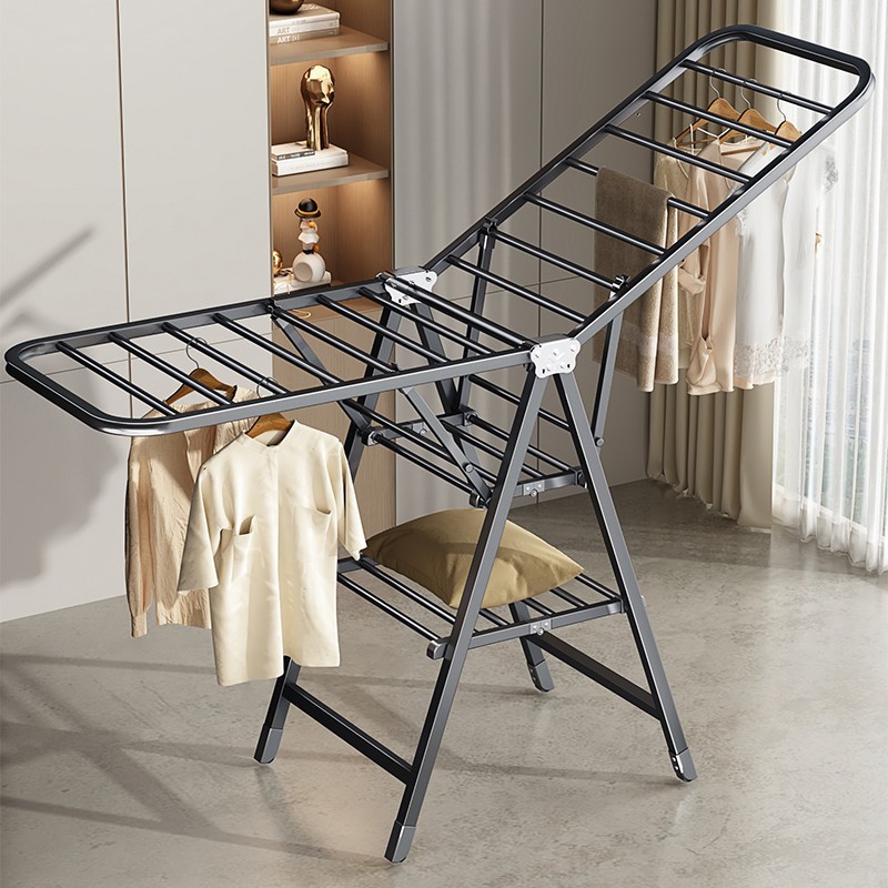 Percha de secado plegable para piso doméstico dormitorio balcón percha de secado para bebés interiores colgante de secado frío colcha de secado artefacto mágico