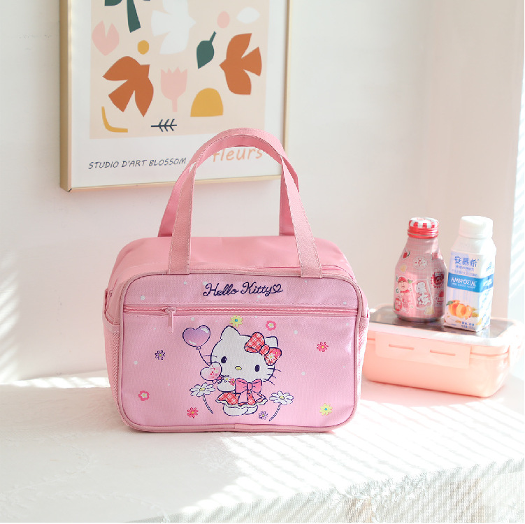 Nuevo coolomi de dibujos animados pequeño perro Blanco Bolsa de aislamiento estudiante de la escuela primaria de gran capacidad con bolsillo lateral bolsa de almuerzo Portátil Bolsa de Almuerzo