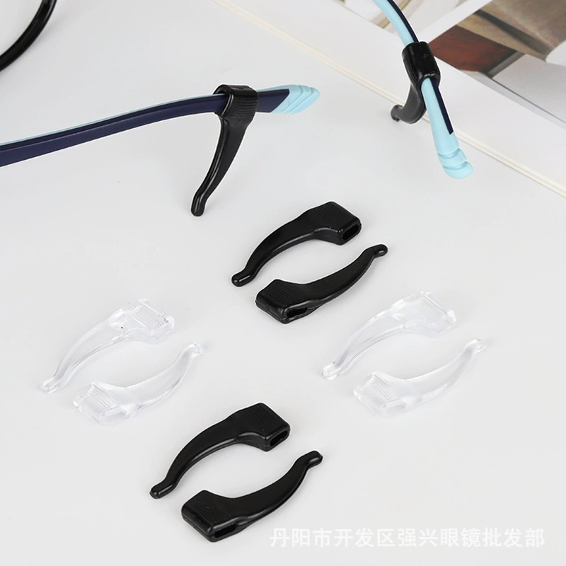 Очки Противоскользящий чехол Большие черные ушные манжеты Крючок для ушей Крепежные аксессуары Очки Крышка для ног Силикон