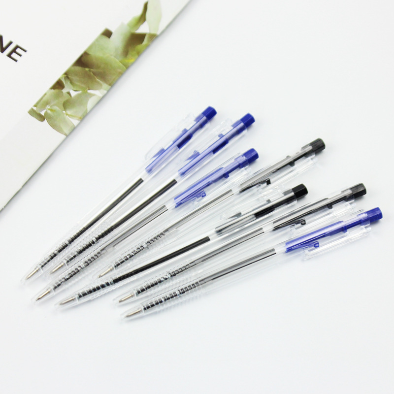 Plástico simple bolígrafo prensa pluma grande frijol brote lado salto pluma barato y fácil de escribir pluma de aceite pluma nuevo material de oficina